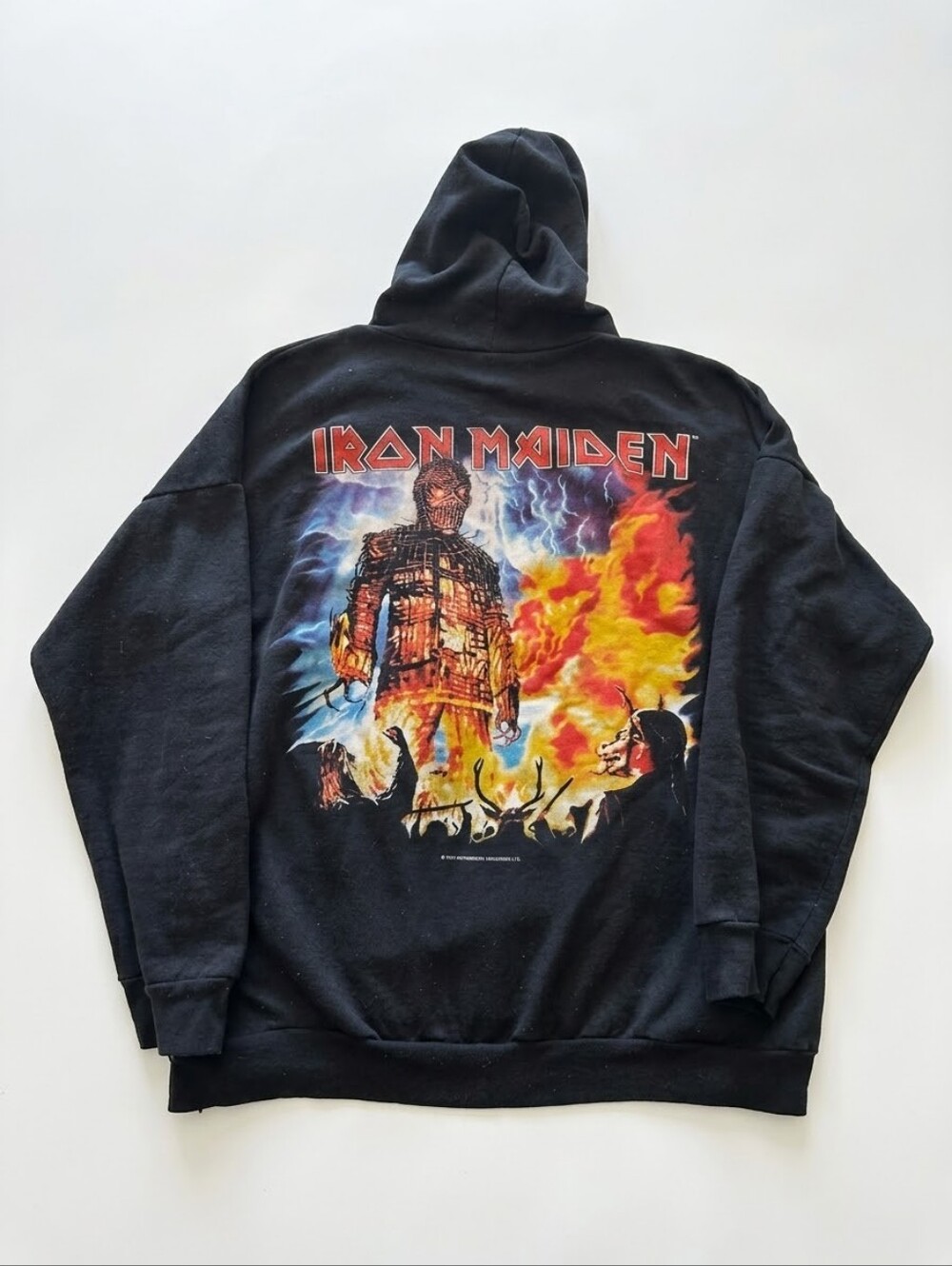 🔥 VINTAGE 2000 Iron Maiden The Wicker Man Hoodie - Brave New World Era